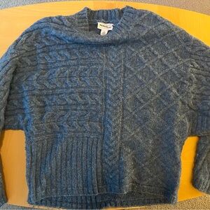 For The Republic Blue Cable Knit Sweater